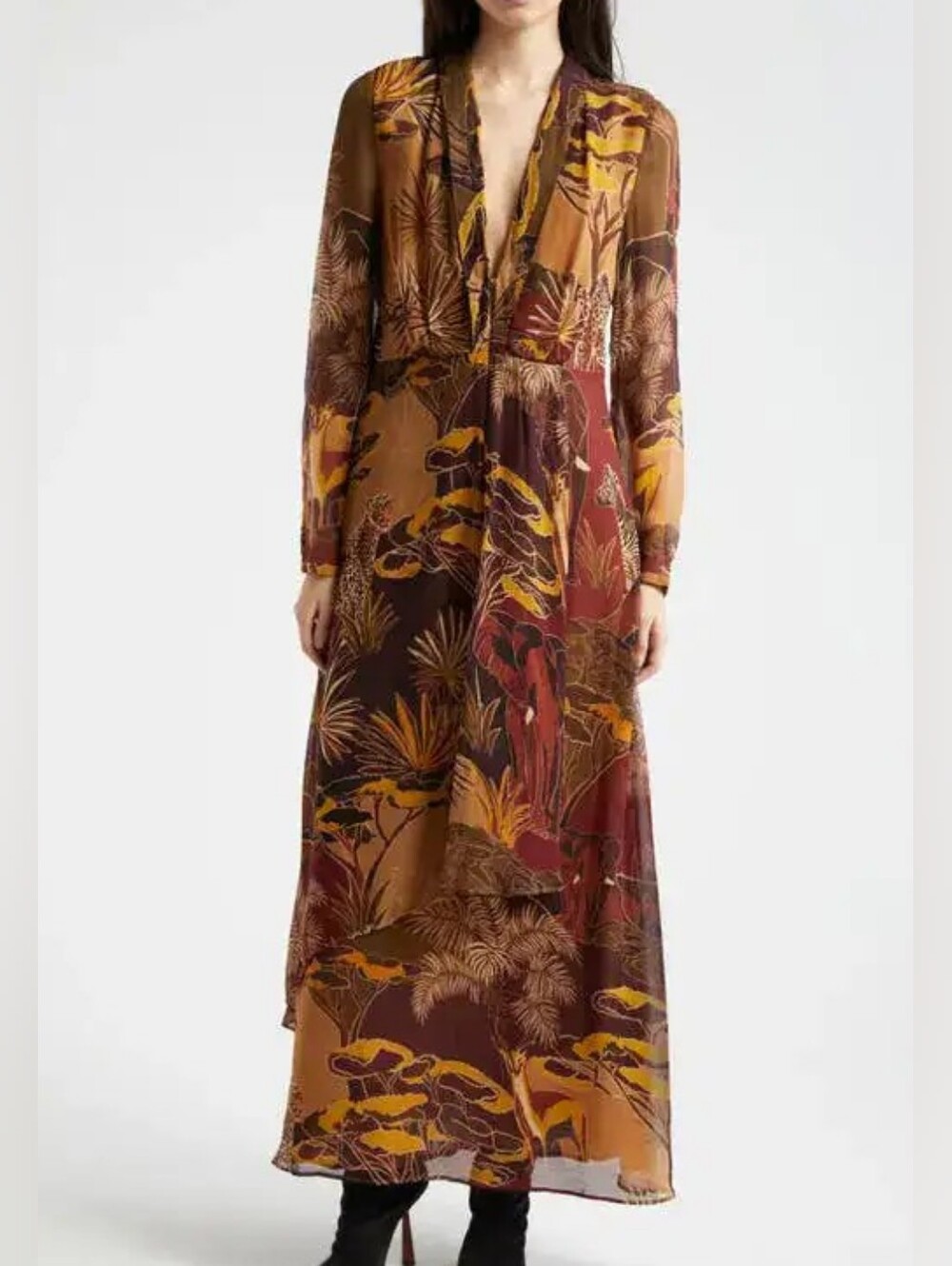 NWT FARM RIO | $240 Caramel Savana Dream Maxi Dress - Picture 5 of 15